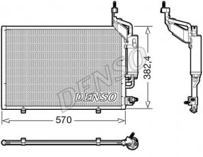 Купить DCN10050 DENSO Радиатор кондиционера Fiesta 6 1.0