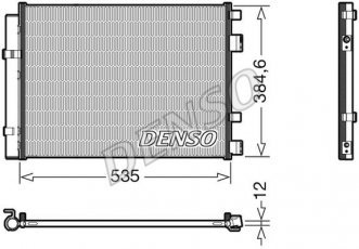 Купить DCN41020 DENSO Радиатор кондиционера Киа Рио (1.1 CRDi, 1.4 CRDi)