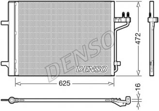 Купити DCN10047 DENSO Радіатор кондиціонера Kuga 2 (1.6 EcoBoost, 2.0 TDCi)