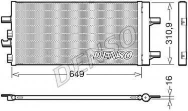 Купить DCN05104 DENSO Радиатор кондиционера Купер (1.2, 1.5, 2.0)