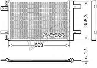 Купити DCN21032 DENSO Радіатор кондиціонера Пежо 308 (1.2, 1.6, 2.0)