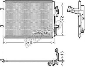 Купити DCN44016 DENSO Радіатор кондиціонера Мазда 3 БЛ 1.6 MZR CD