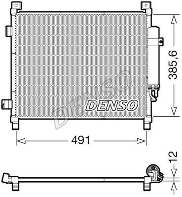 Купить DCN46031 DENSO Радиатор кондиционера Note (1.2, 1.2 DIG)