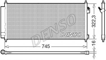 Купить DCN40026 DENSO Радиатор кондиционера Jazz (1.2, 1.3 HYBRID, 1.3 i)