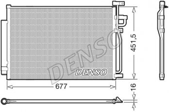 Купить DCN20040 DENSO Радиатор кондиционера Каптива (2.4, 3.0, 3.2)