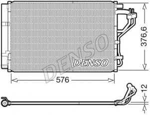 Купить DCN41010 DENSO Радиатор кондиционера Hyundai i30 (1.4, 1.6, 1.6 GDI)