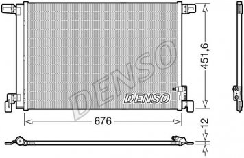 Купити DCN02008 DENSO Радіатор кондиціонера Audi