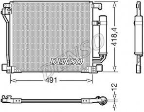 Купить DCN46025 DENSO Радиатор кондиционера Ниссан Жук (1.2 DIG-T, 1.6 DIG-T NISMO, 1.6 DIG-T NISMO RS)