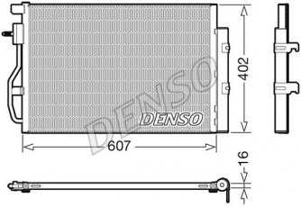 Купити DCN15008 DENSO Радіатор кондиціонера Авео (1.2, 1.4, 1.6)