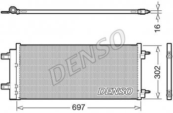 Купить DCN20044 DENSO Радиатор кондиционера