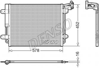 Купить DCN32067 DENSO Радиатор кондиционера Тигуан (1.4 TSI, 2.0 TDI, 2.0 TDI 4motion)