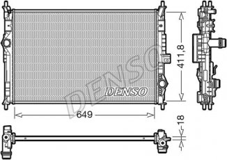 Купити DRM21103 DENSO Радіатор охолодження двигуна Citroen C4 (1.2, 1.6, 2.0)