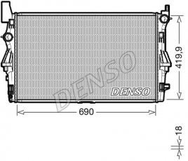 Купить DRM17114 DENSO Радиатор охлаждения двигателя Вито 447 (109 CDI, 111 CDI)