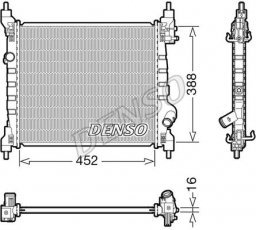 Купить DRM15014 DENSO Радиатор охлаждения двигателя Spark M300 (1.0, 1.2)