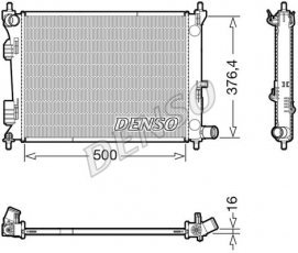 Купить DRM41017 DENSO Радиатор охлаждения двигателя Киа Рио (1.2 CVVT, 1.25 CVVT, 1.25 LPG)