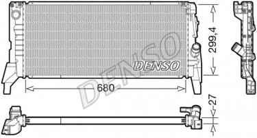 Радиатор охлаждения двигателя DRM05119 DENSO фото 1