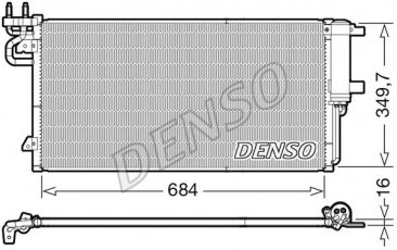 Радиатор кондиционера DCN10045 DENSO фото 1
