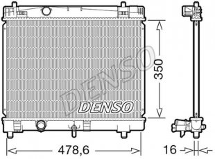 Купить DRM50103 DENSO Радиатор охлаждения двигателя Ярис (1.0, 1.3)