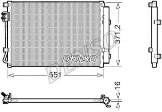 Купить DCN41022 DENSO Радиатор кондиционера Киа Рио (1.2 CVVT, 1.25 LPG)