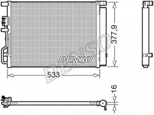 Купить DCN41018 DENSO Радиатор кондиционера Туксон (1.6, 1.7, 2.0)