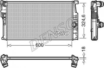 Купить DRM05017 DENSO Радиатор охлаждения двигателя BMW F30 (F30, F31, F35, F80) (1.6, 2.0)