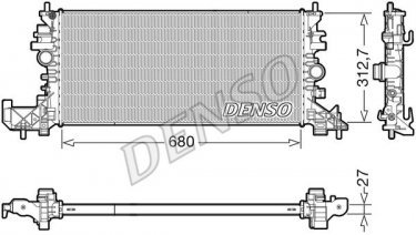 Купить DRM20118 DENSO Радиатор охлаждения двигателя