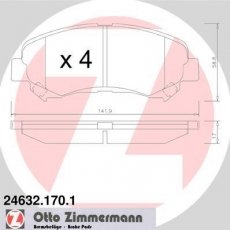 Купити 24632.170.1 Zimmermann Гальмівні колодки передні X-Trail (2.0, 2.5) 