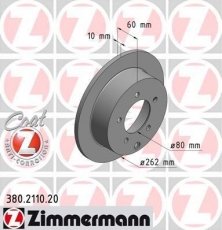Купити 380.2110.20 Zimmermann Гальмівні диски Lancer X (1.5, 1.6, 1.8, 2.0)