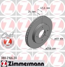 Купить 380.2166.20 Zimmermann Тормозные диски Colt (1.1, 1.3, 1.5)