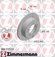 Купить 380.2171.20 Zimmermann Тормозные диски Лансер 9 (2.0, 2.0 16V EVO IX, 2.0 16V EVO VIII)