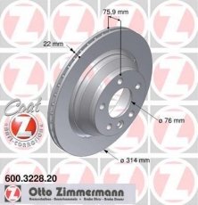 Купити 600.3228.20 Zimmermann Гальмівні диски Transporter T5 (1.9, 2.0, 2.5, 3.2)