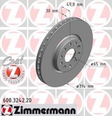 Тормозной диск 600.3242.20 Zimmermann фото 1