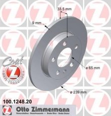 Тормозной диск 100.1248.20 Zimmermann фото 1