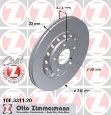 Гальмівний диск 100.3311.20 Zimmermann фото 1