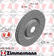 Купити 400.3684.20 Zimmermann Гальмівні диски GL-CLASS (ГЛЕ, ГЛS) (2.1, 3.0, 4.7, 5.5)