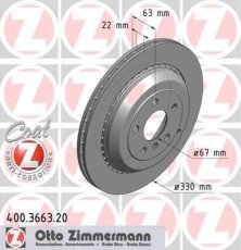 Гальмівний диск 400.3663.20 Zimmermann фото 1