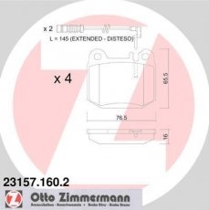 Тормозная колодка 23157.160.2 Zimmermann – с датчиком износа фото 1