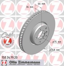 Купить 150.3479.20 Zimmermann Тормозные диски BMW F10 (F07, F10, F11, F18) (2.0, 3.0, 4.4)