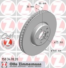 Купить 150.3478.20 Zimmermann Тормозные диски 6 серия (Ф06, Ф12, Ф13) (3.0, 4.4)