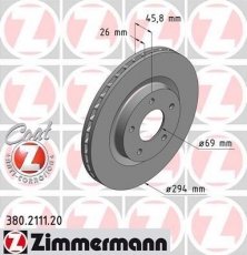 Тормозной диск 380.2111.20 Zimmermann фото 1