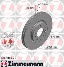 Купить 370.3087.20 Zimmermann Тормозные диски СХ-7 (2.2, 2.3, 2.5)