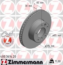 Купить 400.3614.20 Zimmermann Тормозные диски G-CLASS (W461, W463)