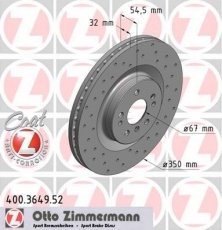 Купить 400.3649.52 Zimmermann Тормозные диски M-Class W164 (3.0, 3.5, 4.0, 5.0, 5.5)