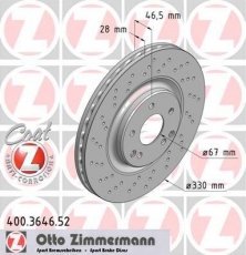 Тормозной диск 400.3646.52 Zimmermann фото 1