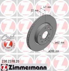 Гальмівний диск 230.2378.20 Zimmermann фото 1