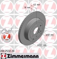 Гальмівний диск 200.2532.20 Zimmermann фото 1