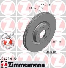 Купить 200.2528.20 Zimmermann Тормозные диски Мурано (2.5 dCi, 3.5)