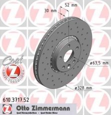 Купить 610.3717.52 Zimmermann Тормозные диски XC60 (2.0, 2.4, 2.5, 3.0, 3.2)