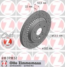 Купить 610.3718.52 Zimmermann Тормозные диски XC60 (2.0, 2.4, 2.5, 3.0, 3.2)
