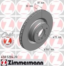 Тормозной диск 450.5204.20 Zimmermann фото 1